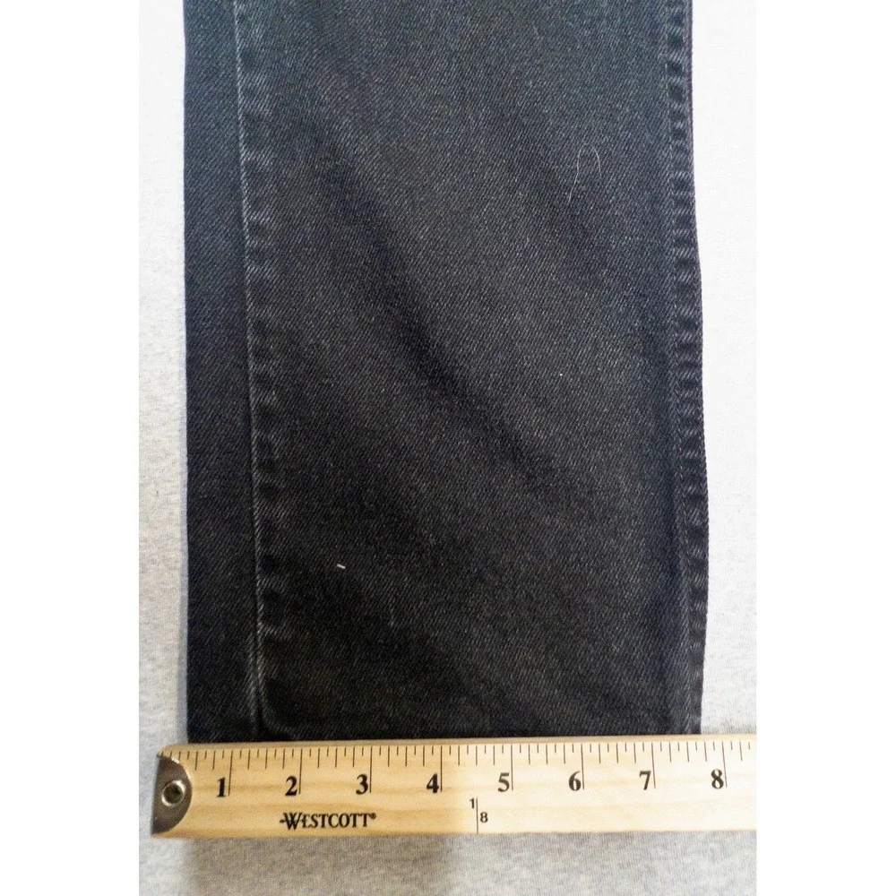 Levis 505 Jeans Mens 32x32 Black Regular Fit Straight Leg Zip Fly Cotton Denim‎